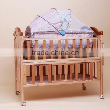 Luxury wood baby cot