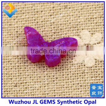 Synthetic opal jewelry pink op61 butterfly pendant for making necklace and bracelet