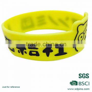 wrist strap rubber Glow-in-the-dark Silicone Rubber Bracelets