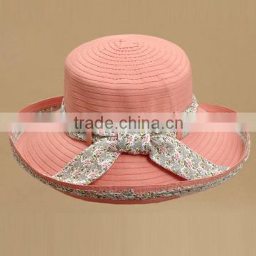 2014 fashionable woven paper hat for laydies/girls