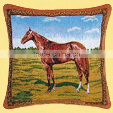 Good Quality Horse on Grassland Cartoon Design Chair Cushion Cover CT-050