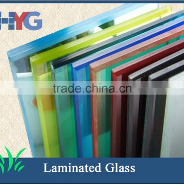 Regular laminated glass panel