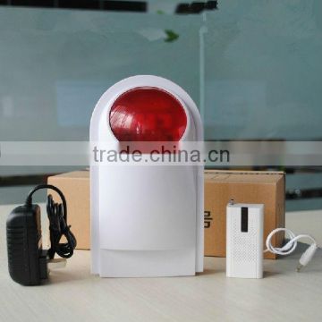 Wireless Outdoor Alarm Siren 120db with Red /Flash Strobe Light and Sound 11