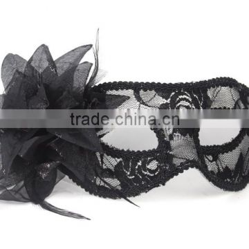 Party lace mask with flower decoration