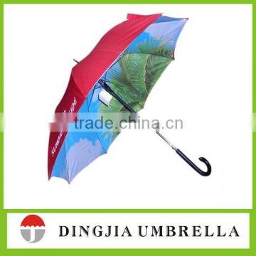 promotional custom design straight umbrella with full body printing logo