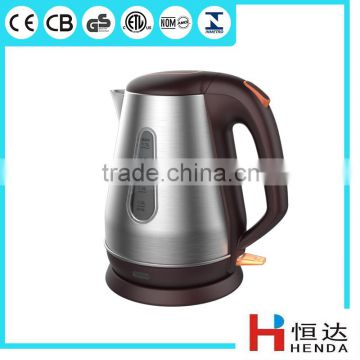 1.8L Brown Color Stainless Steel Cordless Electric Water Kettle / HDK-211B-B