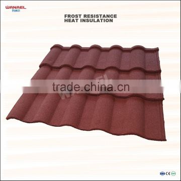 Wanael Milan 1340x420mm anti-uv stone chips coated color roof rib type pricelist