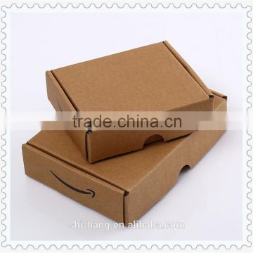 Custom corrugated brown paper mailer delivery express boxes packaging for free sample