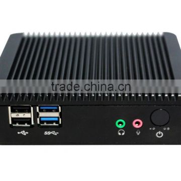 HTPC mini computer for tv Bay Trail J1800 2 ethernet LAN mini pc partaker 2.41GHZ Turo 2.58GHZ WIFI with 2 antennas