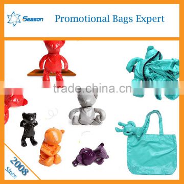 2015 Fashion Eco animal bear foldable reusable polyester shopping bags