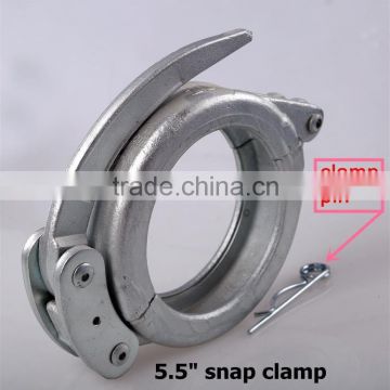 DN125mm 5.5 inch forged and galvanized snap mounting coupling,snap clamp for concrete pump pipe