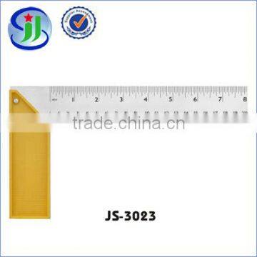Yongkang supplier L-shaped square yellow ruler with plastic seat