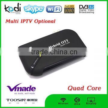 Amlogic s805 quad core android 4.4 H.265 hd smart tv box dvb-s2