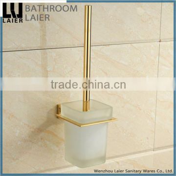 Elegant Bathroom Fittings Zinc Alloy Gold Finishing Bathroom Accessories Wall Mounted Toilet ll Mounted Toilet Brush Holder