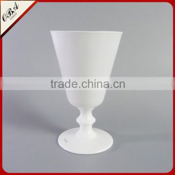 European Milk White Color Straight Wall Conical Fruit Juice Cup