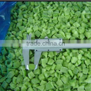 10mm Good quality frozen IQF green pepper diced