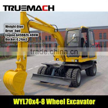 WYL70 6ton Hydraulic Wheel Excavator For Sale