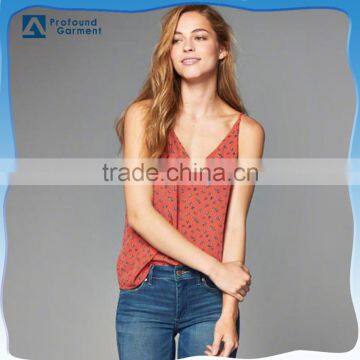 latest deep v neck hot girls sexy wholesale custom printed women's tank top manufacturer in bulk vest pictures of girls tops