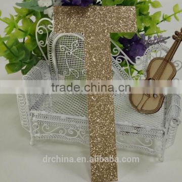China supply glitter paper number "T" Decor Festive Birthday Party New Year,Christmas ,Cake,Crafts