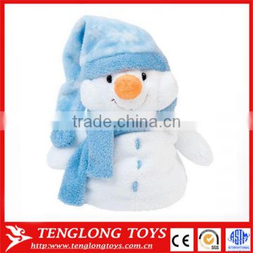Hand Puppet Snow Man With Hat And Scarf For Christmas Gift