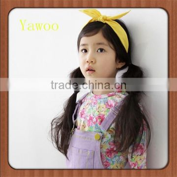 Baby Knotted Cotton Children Bow Latest Design Band Cute Hairbands Headbands for Girls Baby Bow Yellow Headbands Accessories