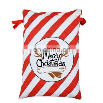 Mixed Christmas santa sack fast delivery santa sack canvas santa sack bag drawstring Christmas gift bag