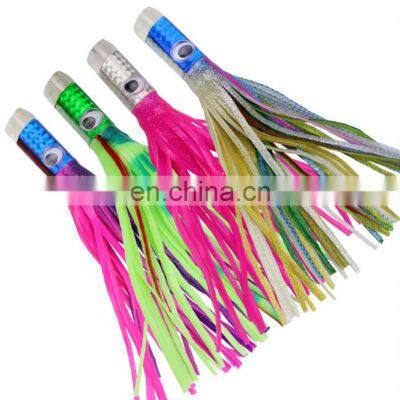 30cm 150g Resin Head And Squid Skirts Trooling Luminous Glow in Dark Fishing Lure Tuna Fishing Bait