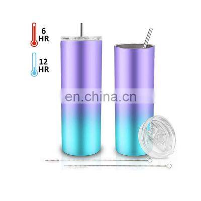 Multicolor 20oz double walled vacuum insulated wholesale stainless steel tumbler with lids