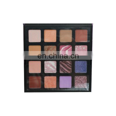 Wholesale Empty Magnetic Eyeshadow Cardboard Palette Customized Make Up Your Own Brand 16 Glitter