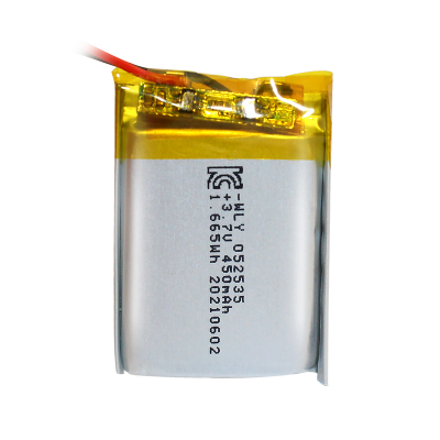 High quality 052535 3.7v 450mAh lithium ion polymer batteries rechargeable 3.7v lipo li-ion battery