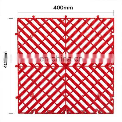 CH Hot Selling Multifunctional Strength Performance Multicolor Plastic 40*40*4cm Interlocking Garage Floor Tiles