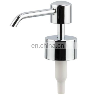 Longan Chinese Supplier Brass Sanitizer Silver Lotion Pump Head for Liquid Soap Bottle Liquid Hand Soap Dispenser Pump