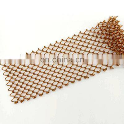 Large shopping mall indoor roof decoration metal chain link wire mesh