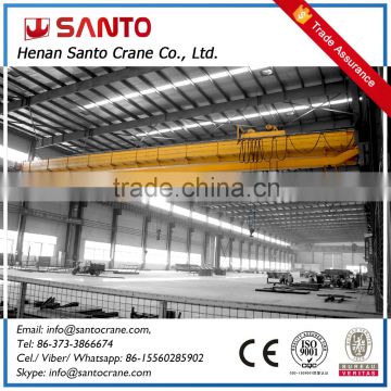 Low noise electric hoist trolley large double overhead crane 32 ton with top market share