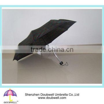Manual open 3 foldable compact umbrella