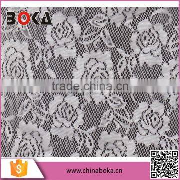 Latest design big flower pattern nylon lace fabric