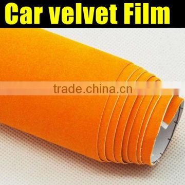 New Velvet Colored Vinyl Wraps 1.35*15m orange color