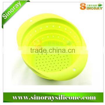 Collapsible Silicone Colander for Kitchen