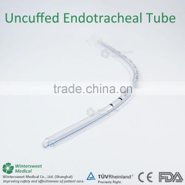 Disposable PVC Endotracheal Tube Cuff and Uncuffed Types