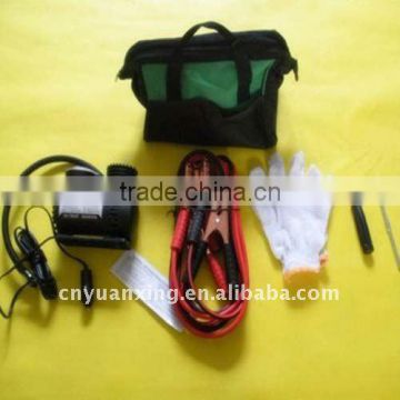 auto road tool,car emergency kit with air compressor