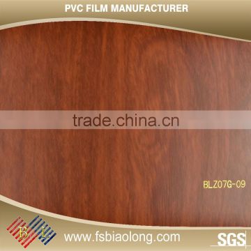 Welcome your own design pvc profiles wooden grain film for covering furniture