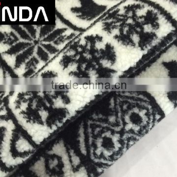 Wholesale wool blended plaid knitted fabric for coats