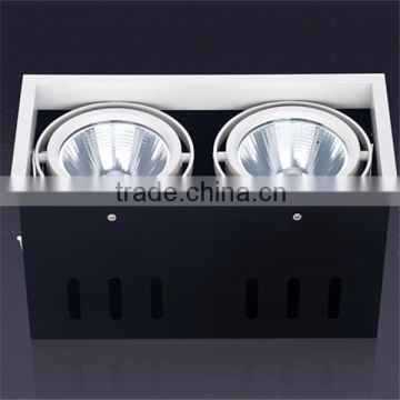60w double heads grille downlight with anti-glare lens