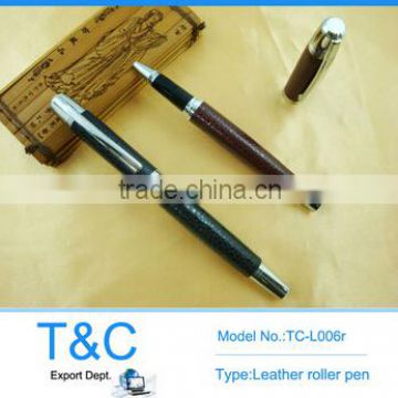 2014 whosalse business metal promotional leather pen