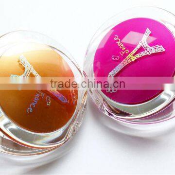 2015 newly promotional round acrylic mirror with one side tower pattern for ladies,ME106A