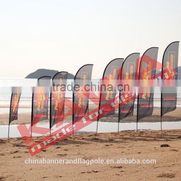 Custom outdoor flying decorative beach flag banner pole