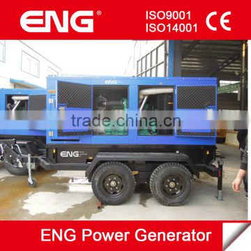 50HZ 100KVA 4wheel trailer generator with Cummins engine