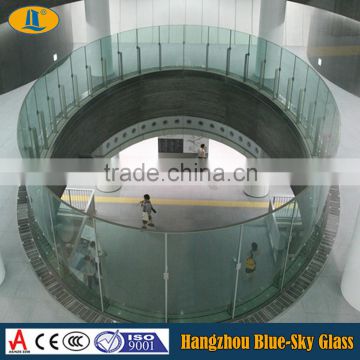 curved tempered glass for balustrades