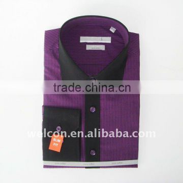 100% cotton long sleeve stylish stripe popular business casual man shirt