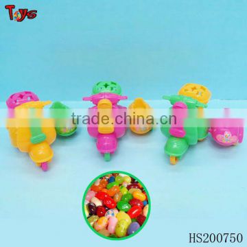 plastic motorcycle pull back candy toy